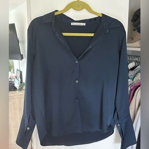 Abercrombie Womens Navy Silk Blouse